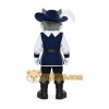 Black Musketeer Mascot Costume for Events and Promotions Black Musketeer Mascot Costume for Events and Promotions