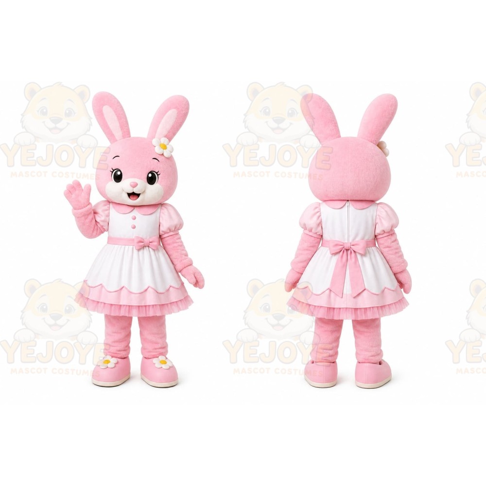 Pink Rabbit Mascot Costume for Events and Promotions