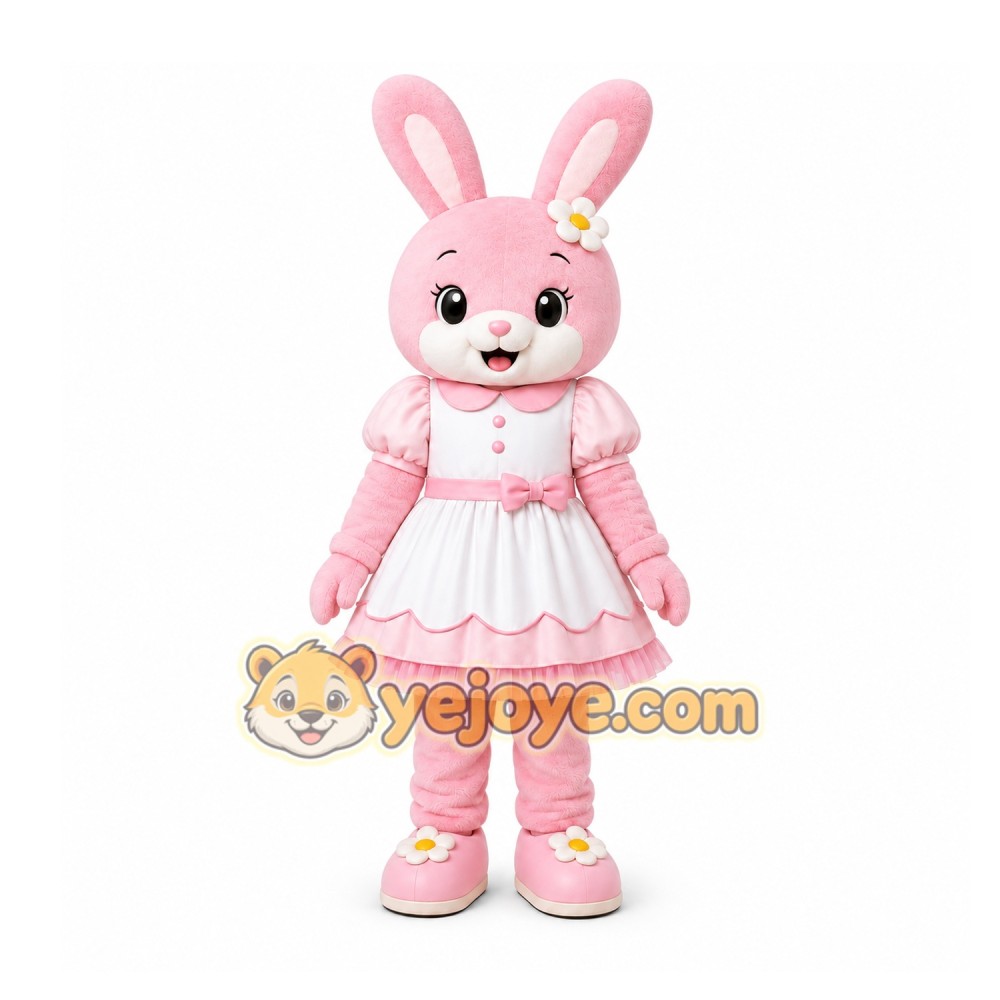 Pink Rabbit Mascot Costume for Events and Promotions Pink Rabbit Mascot Costume for Events and Promotions