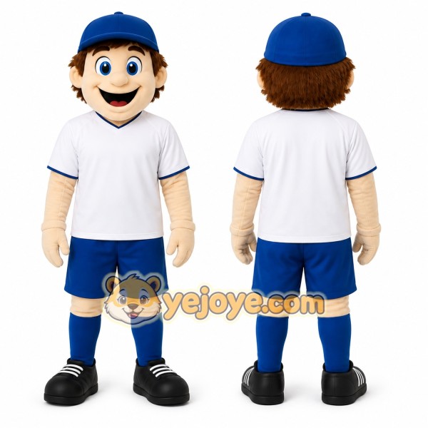 Blue Boy Mascot Costume for Events and Promotions