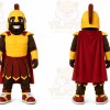 Yellow Roman Soldier Mascot Costume for Events and Promotions
