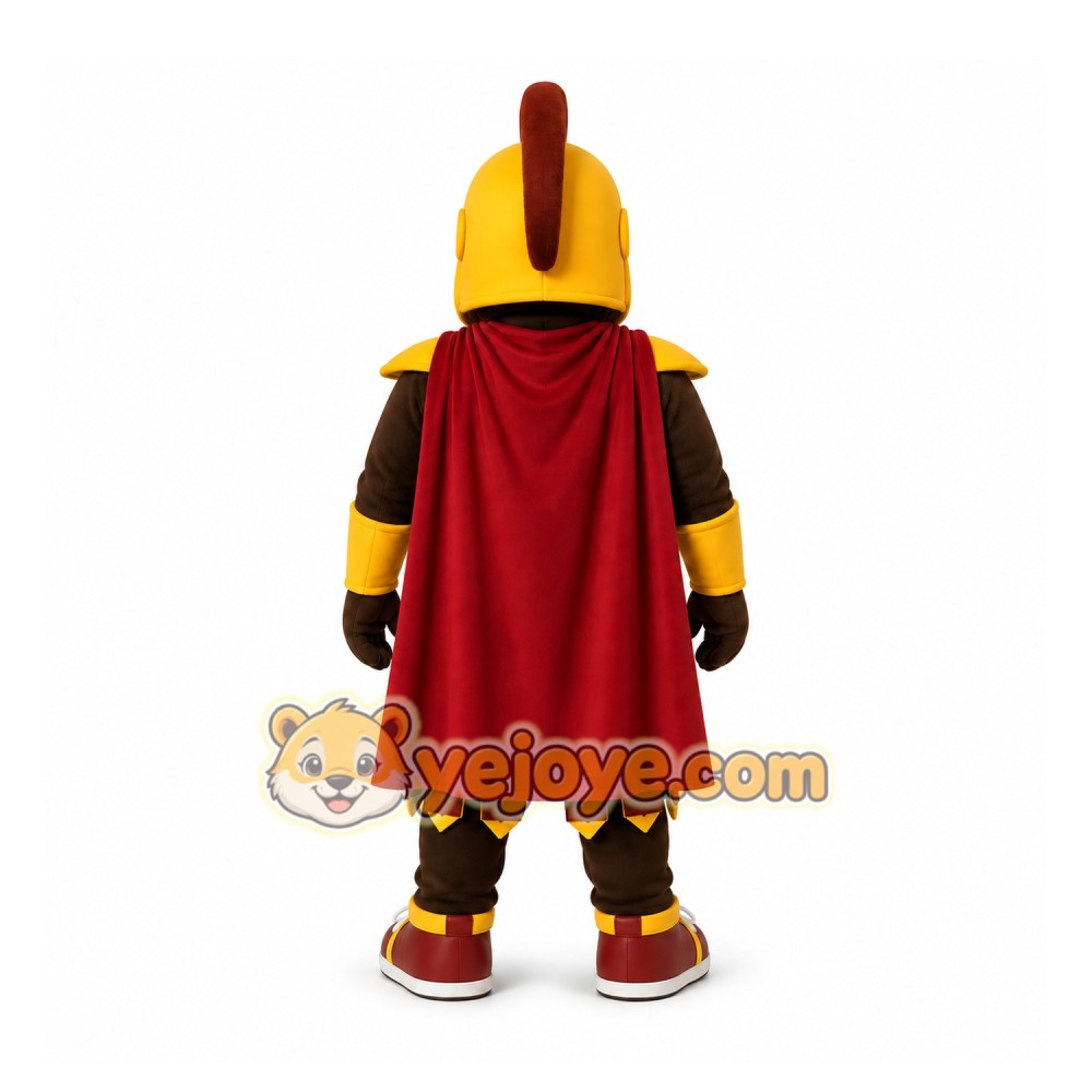 Yellow Roman Soldier Mascot Costume for Events and Promotions Yellow Roman Soldier Mascot Costume for Events and Promotions