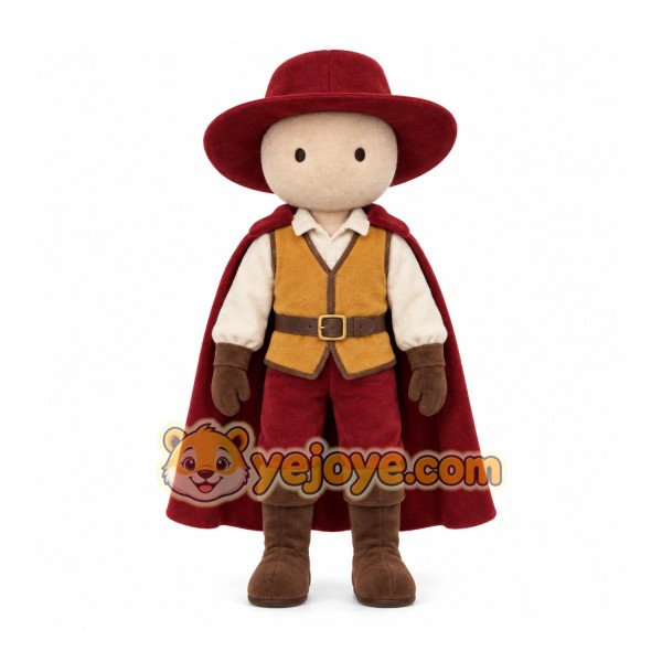 Red Musketeer Mascot Costume for Events and Promotions