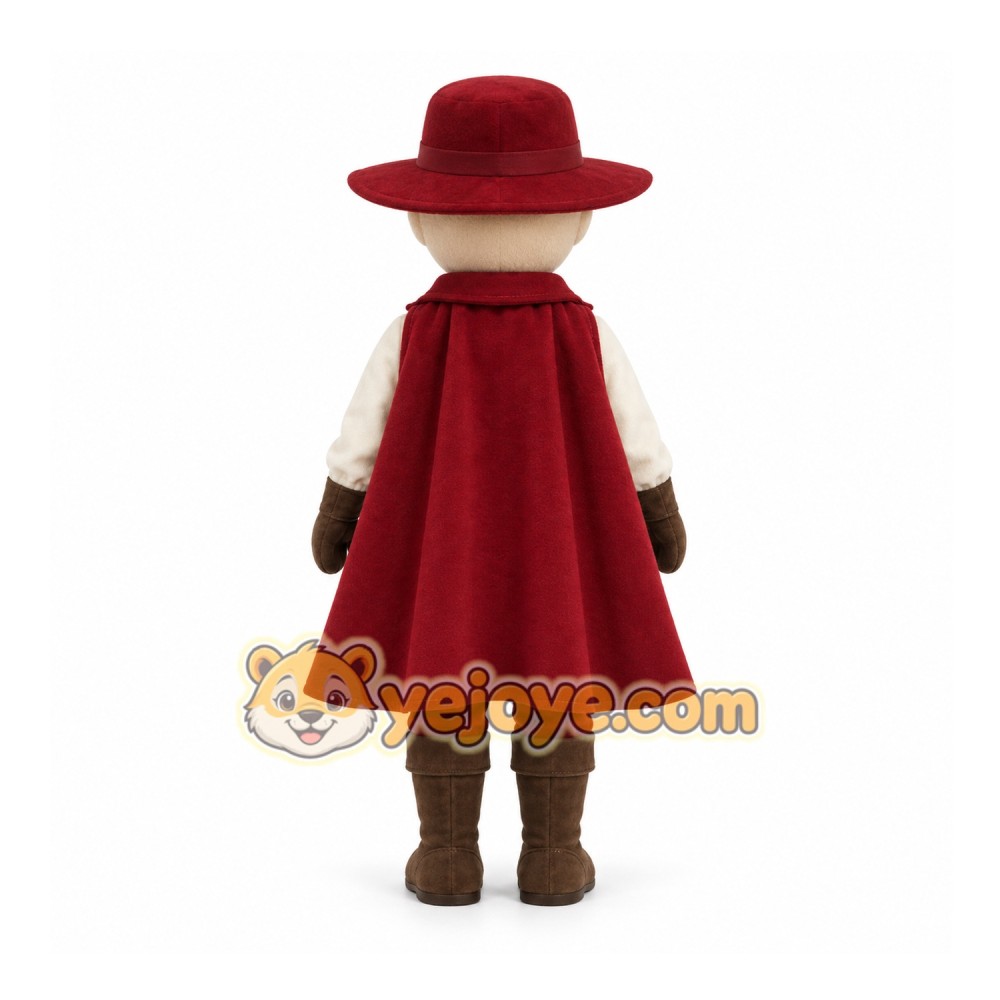 Red Musketeer Mascot Costume for Events and Promotions