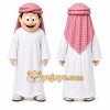 White Arab Man Mascot Costume for Events and Promotions White Arab Man Mascot Costume for Events and Promotions