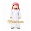 White Arab Man Mascot Costume for Events and Promotions White Arab Man Mascot Costume for Events and Promotions