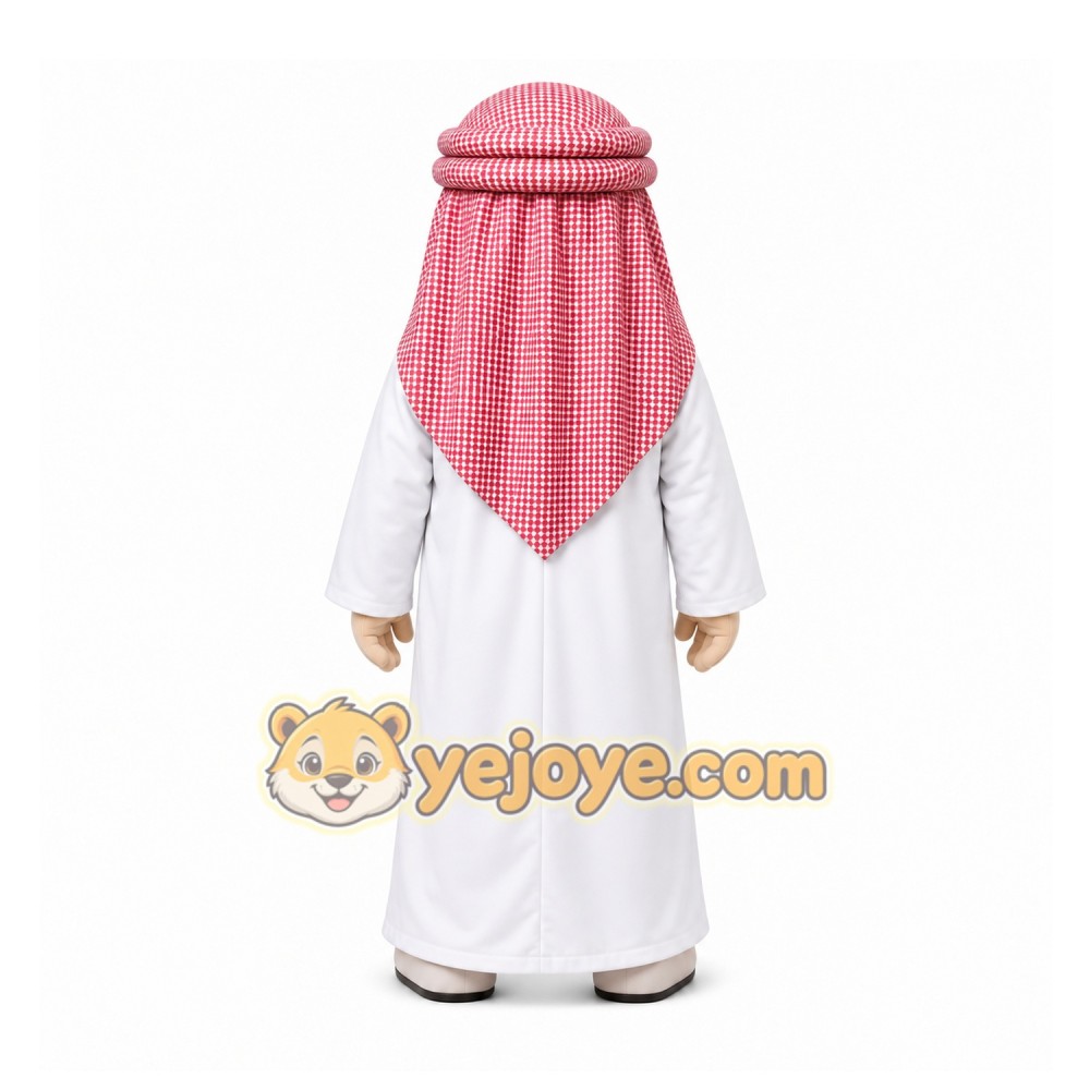 White Arab Man Mascot Costume for Events and Promotions White Arab Man Mascot Costume for Events and Promotions