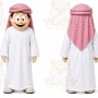 White Arab Man Mascot Costume for Events and Promotions