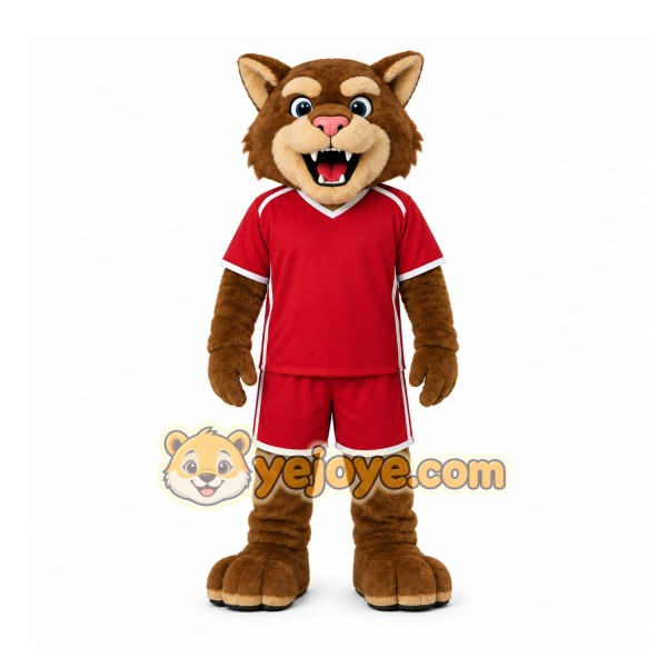 Red Wildcat Mascot Costume for Events and Promotions Red Wildcat Mascot Costume for Events and Promotions