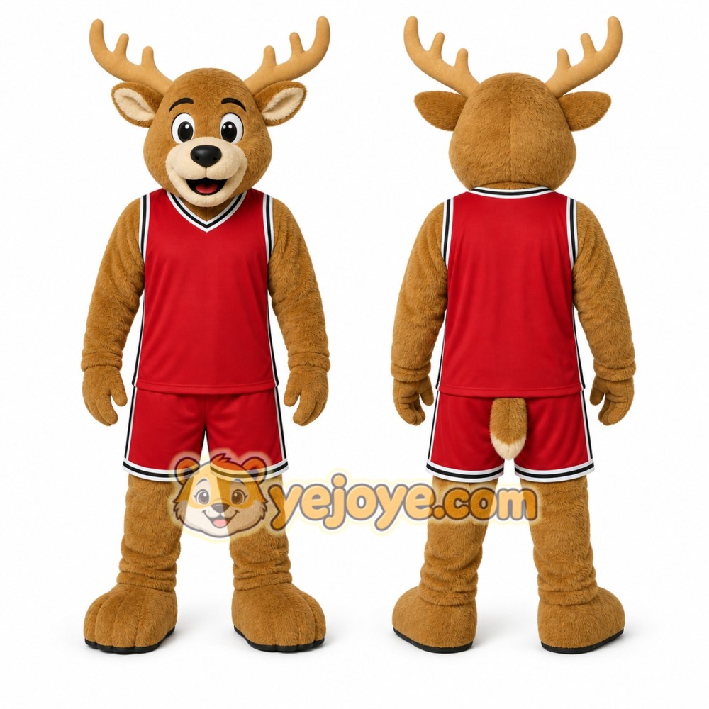 Brown Deer Mascot Costume for Sports Events Brown Deer Mascot Costume for Sports Events