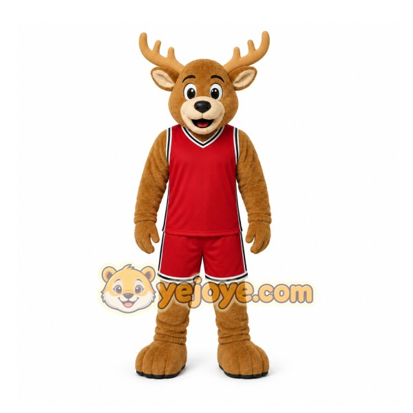 Brown Deer Mascot Costume for Sports Events