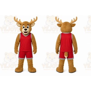 Brown Deer Mascot Costume for Sports Events