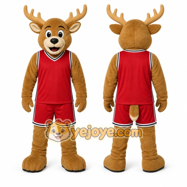 Brown Deer Mascot Costume for Sports Events