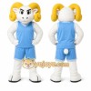 White Ram Mascot Costume for Sports Events