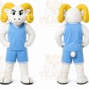 White Ram Mascot Costume for Sports Events