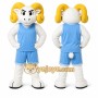 White Ram Mascot Costume for Sports Events