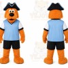 Orange Dog Mascot Costume for Sports Events