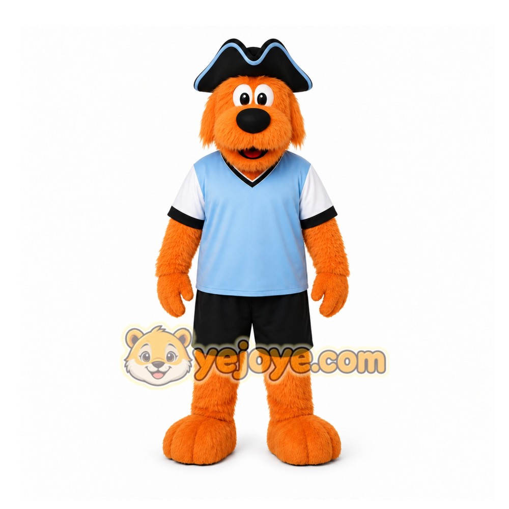 Orange Dog Mascot Costume for Sports Events
