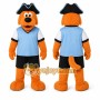 Orange Dog Mascot Costume for Sports Events