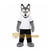 Gray Wolf Mascot Costume for Sports Events Gray Wolf Mascot Costume for Sports Events