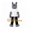 Gray Wolf Mascot Costume for Sports Events Gray Wolf Mascot Costume for Sports Events