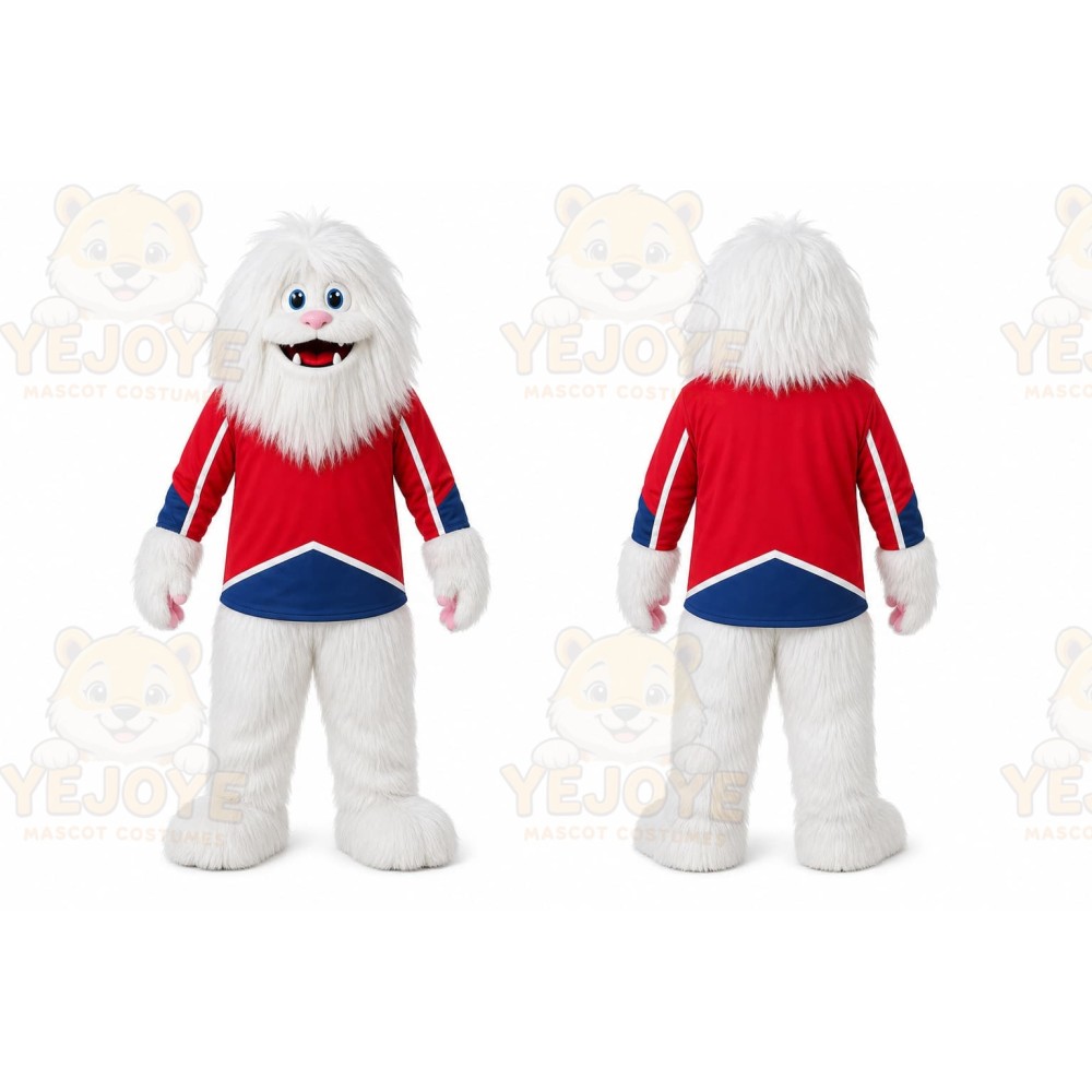 White Yeti Mascot Costume for Sports Events