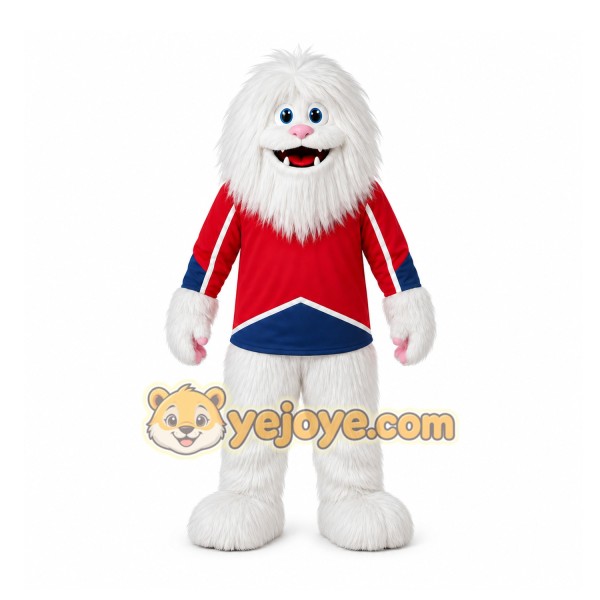 White Yeti Mascot Costume for Sports Events