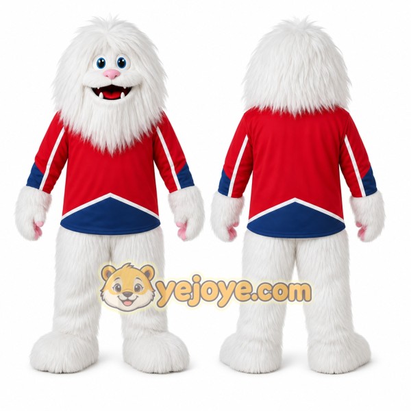 White Yeti Mascot Costume for Sports Events