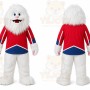 White Yeti Mascot Costume for Sports Events