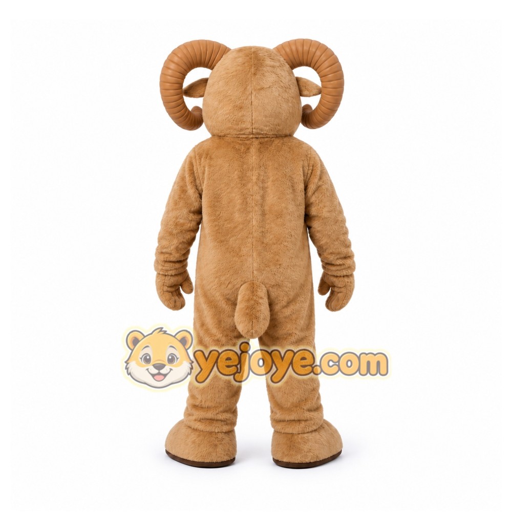 Brown Ram Mascot Costume for Events and Promotions Brown Ram Mascot Costume for Events and Promotions
