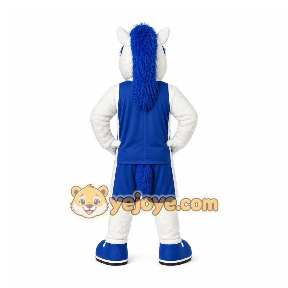 White Horse Mascot Costume for Sports Events White Horse Mascot Costume for Sports Events