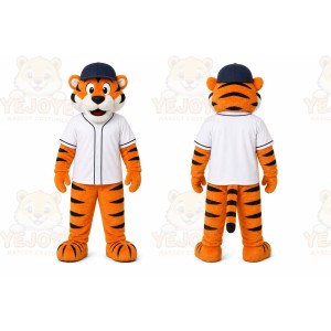 Orange Tiger Mascot Costume for Sports Events