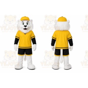 White Lion Mascot Costume for Sports Events