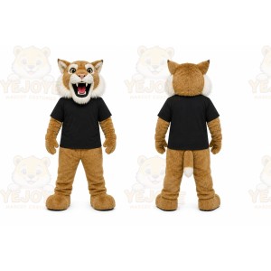 Brown Bobcat Mascot Costume for Sports Events
