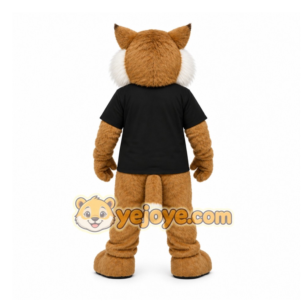 Brown Bobcat Mascot Costume for Sports Events Brown Bobcat Mascot Costume for Sports Events