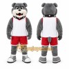 Gray Bulldog Mascot Costume for Events and Promotions