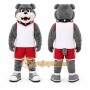 Gray Bulldog Mascot Costume for Events and Promotions