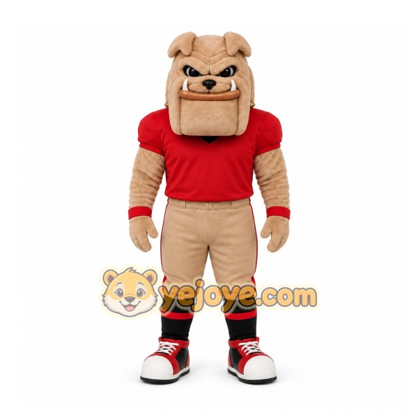 Tan Bulldog Mascot Costume for Events and Promotions Tan Bulldog Mascot Costume for Events and Promotions
