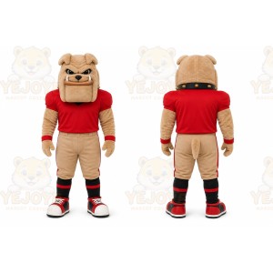 Tan Bulldog Mascot Costume for Events and Promotions