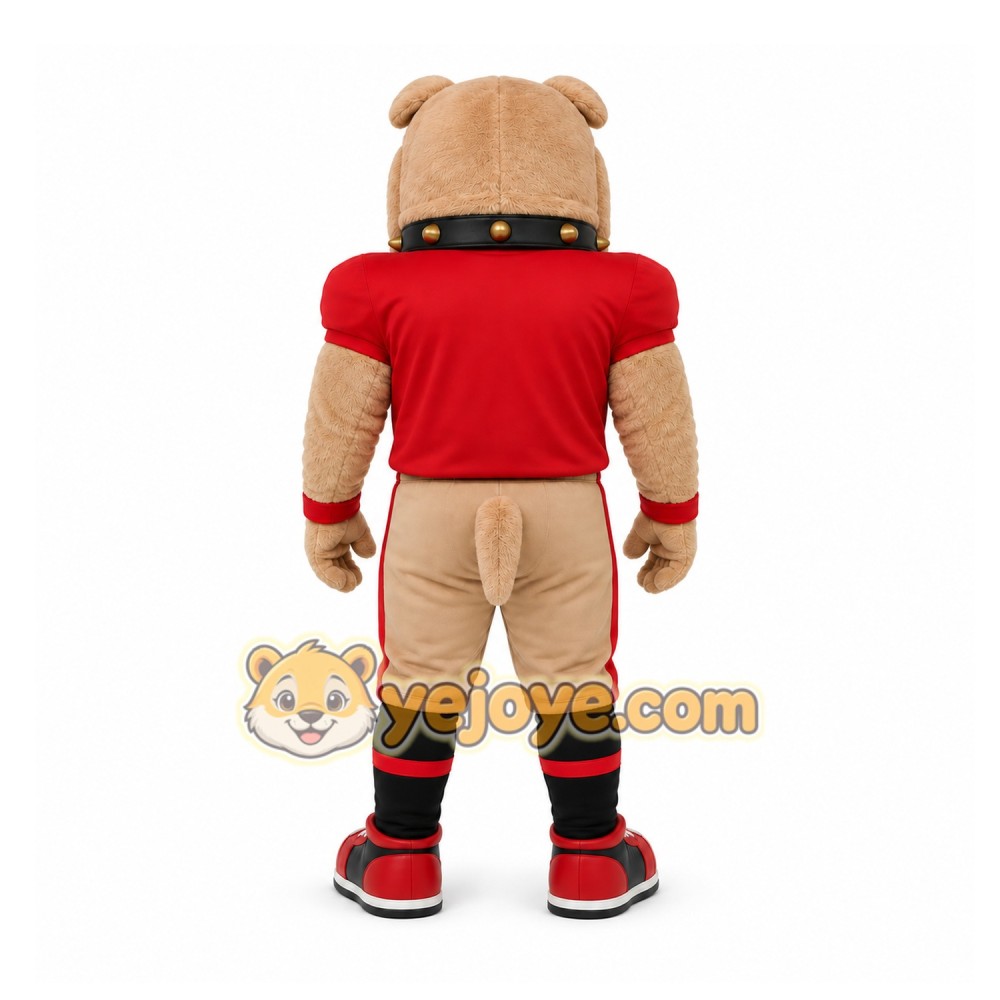 Tan Bulldog Mascot Costume for Events and Promotions Tan Bulldog Mascot Costume for Events and Promotions