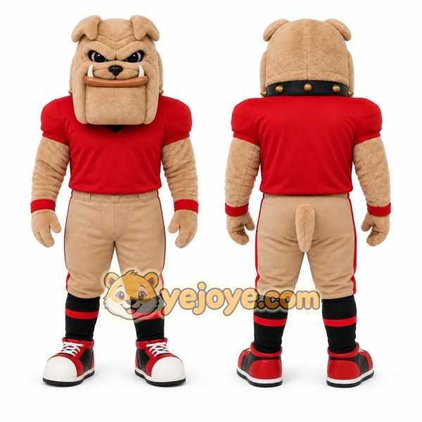 Tan Bulldog Mascot Costume for Events and Promotions
