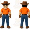 Orange Cowboy Mascot Costume for Events and Promotions