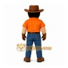 Orange Cowboy Mascot Costume for Events and Promotions