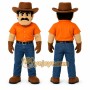 Orange Cowboy Mascot Costume for Events and Promotions