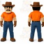 Orange Cowboy Mascot Costume for Events and Promotions