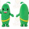 Green Pickle Mascot Costume for Events and Promotions