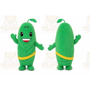 Green Pickle Mascot Costume for Events and Promotions