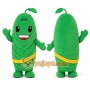 Green Pickle Mascot Costume for Events and Promotions