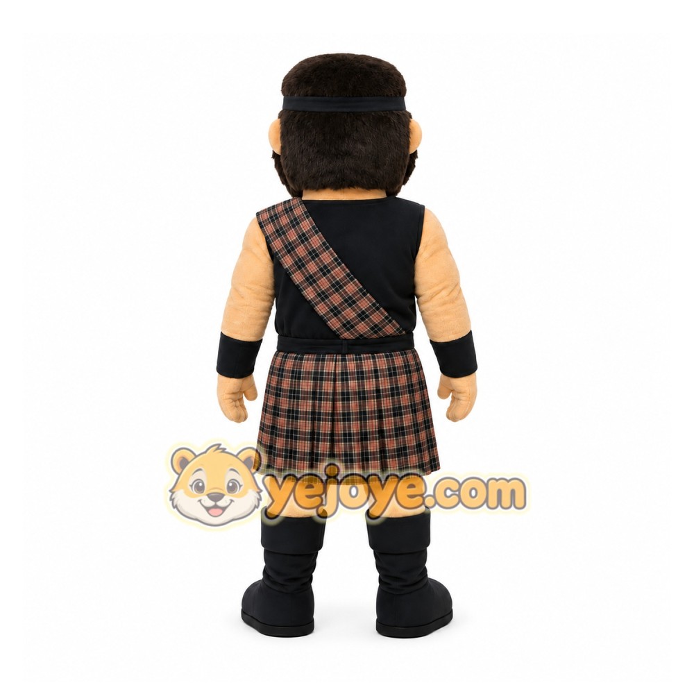 Brown Scottish Man Mascot Costume for Events and Promotions Brown Scottish Man Mascot Costume for Events and Promotions
