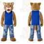 Brown Wildcat Mascot Costume for School Events